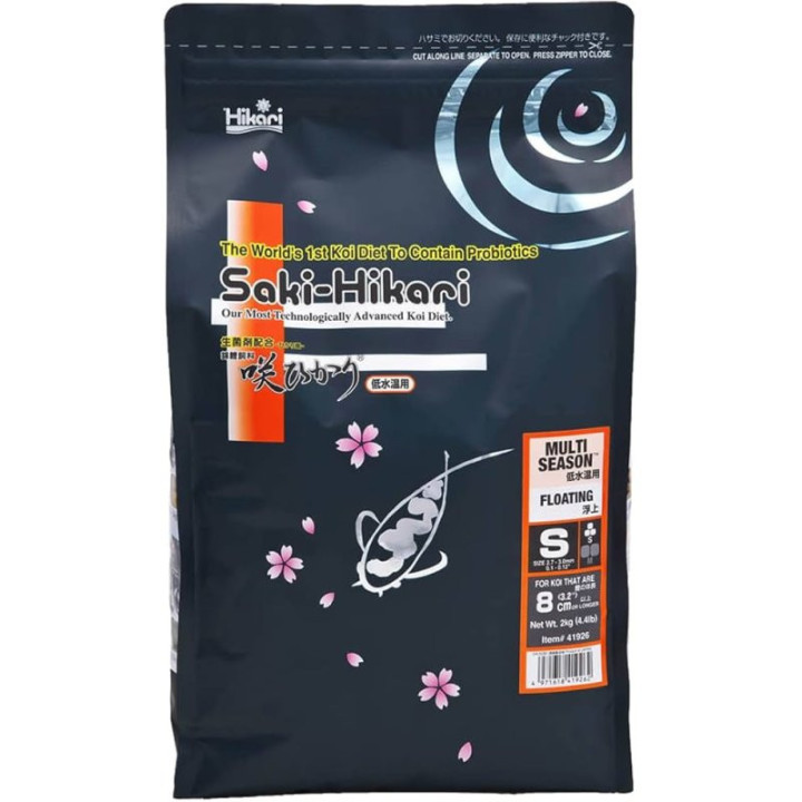 HIKARI SAKI MULTI SEASON S 2kg- Pływający, perfekcyjna dieta dla karpi Koi przy niskich temperaturach.
