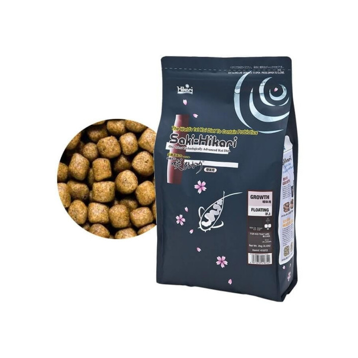 HIKARI SAKI Growth M 5kg - Pływający pokarm przyśpieszający wzrost karpi koi.