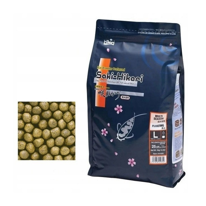 HIKARI SAKI  MULTI SEASON L 5KG - Pływający, perfekcyjna dieta dla karpi Koi przy niskich temperaturach.