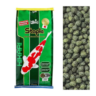Hikari Staple medium 10kg - Wysokiej jakości pokarm dla wszystkich ryb w stawie.